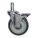 Heavy Duty Swivel Stem Casters, Set of 4, 2 with Swivels, 2 with Brakes, 5" x 1.25