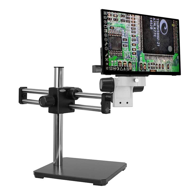 All-One 4K UHD Camera with Touch-Screen Monitor and Dual-Arm Boom Stand