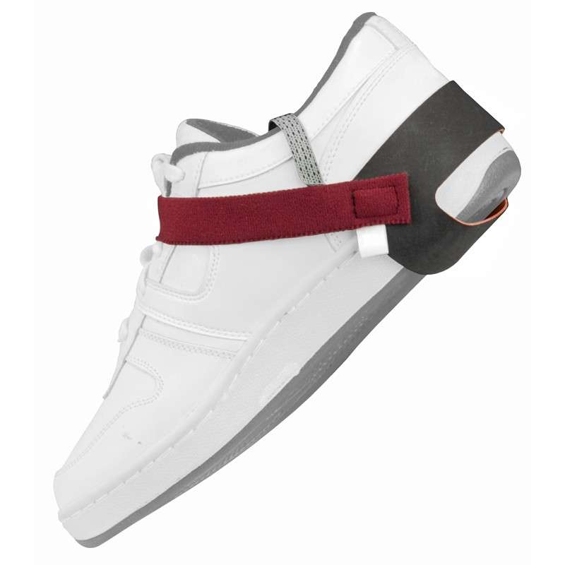 Heel Grounder with Dual Cup, 1 megohm Resistor, Burgundy, 24 in Conductive Ribbon