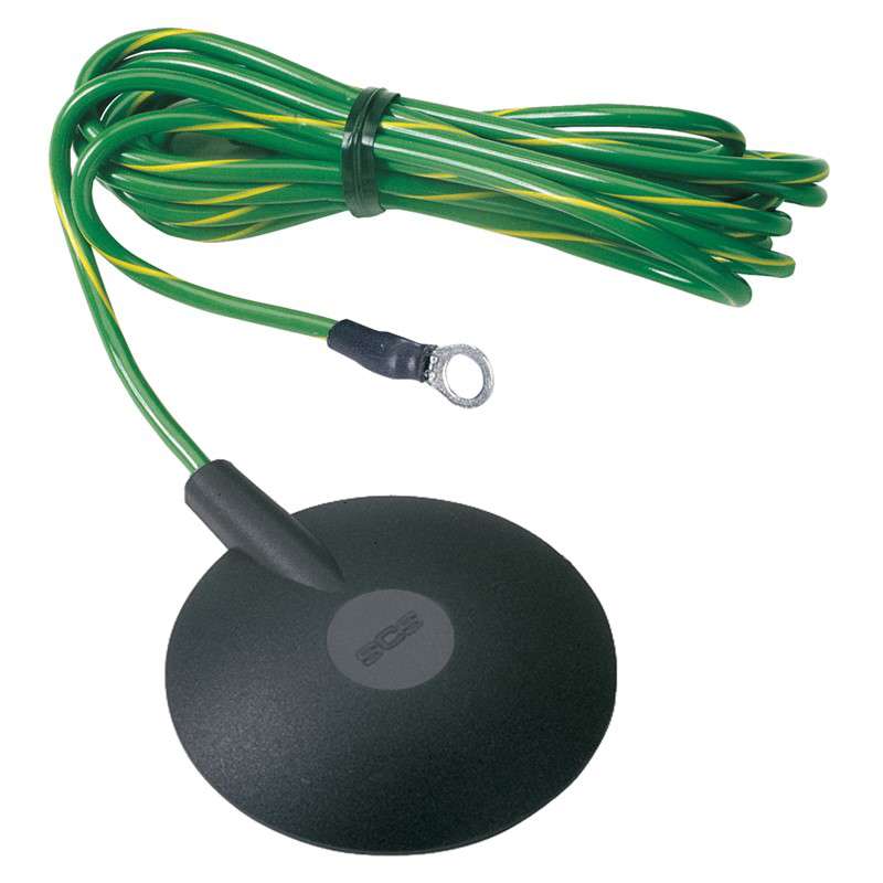 Mat Ground Cord, No Resistor, Ring Terminal, 10mm Snap Stud, 15'