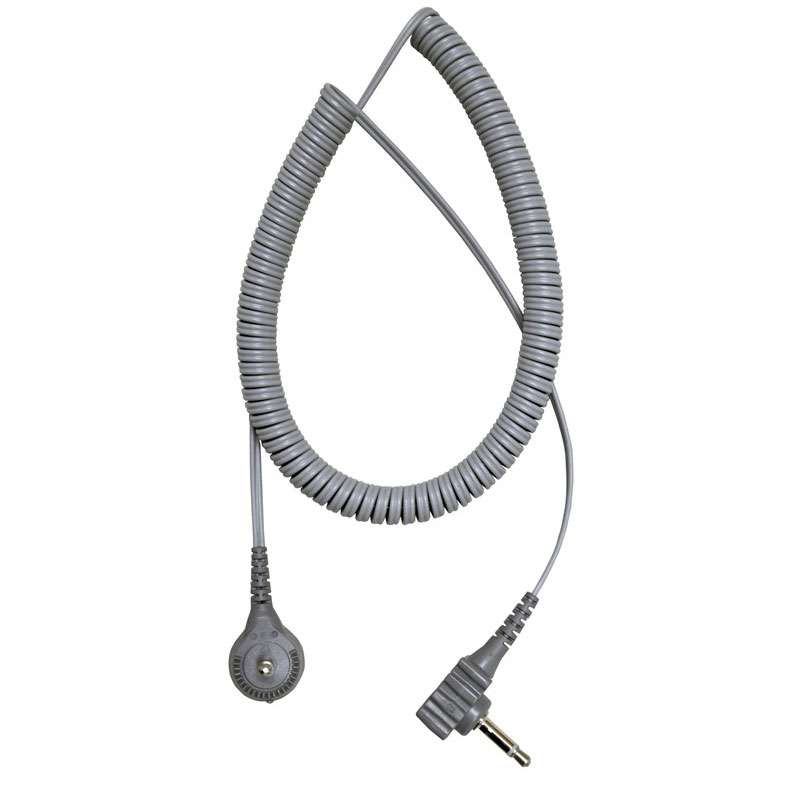 20' Dual Conductor Coil Cord w/SCSm Right Angle Plug and 2 - 1 megohm Resistors