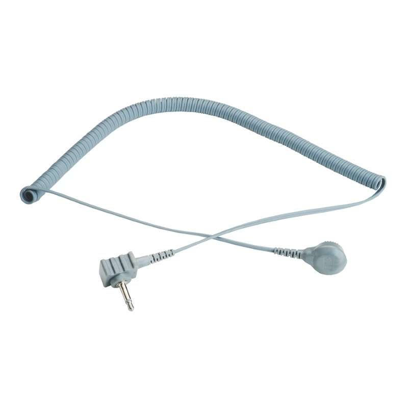 5' Dual Conductor Coil Cord w/SCSm Right Angle Plug and 2 - 1 megohm Resistors