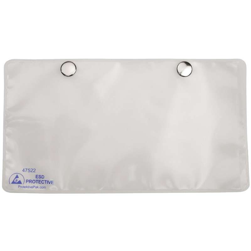 Dissipative Card Holder with Snaps, 4 x 7in, 25 per Package