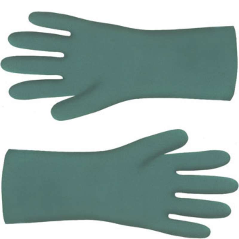 ESD-Safe Nitri-Solve® 15mil Unlined Teal Chemical Resistant Gloves, Large, 13" Long, 12 Pair per Pack