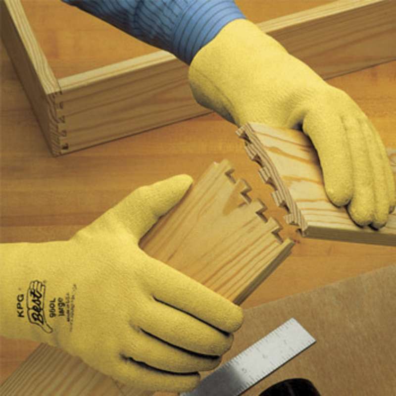 KPG® Yellow General Purpose Fully PVC Coated Gloves with Cotton Knit Liner, 1 Pair, Medium