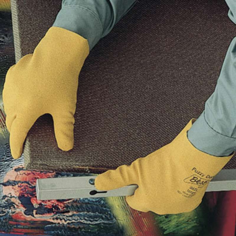 Fuzzy-Duck® Yellow General Purpose Fully PVC Coated Gloves with Cotton Knit Liner, 1 Pair, X-Large