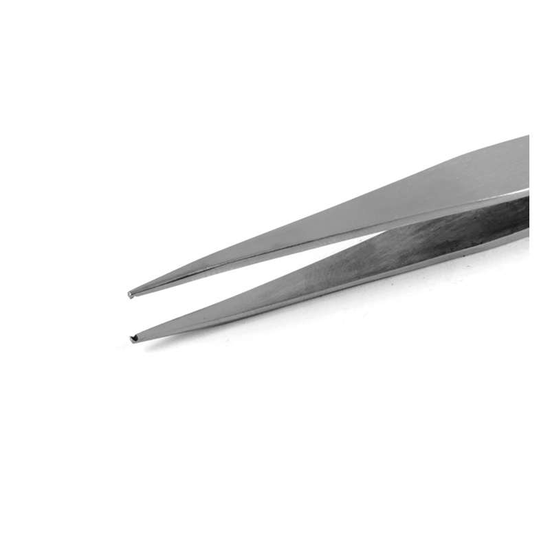 MC Series Stainless Anti-Acid, Anti-Magnetic Steel Micro Cutting Tweezers with V-Notch Pointed Tip, 4-1/2" Long