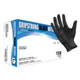 GripStrong Glove, Black Nitrile Powder Free, Textured, Industrial, Large, 100/Box redirect to product page