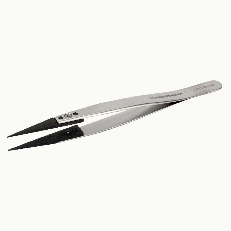 Lindstrom® TL259CFR-SA High Precision Stainless Steel Tweezer, 5.12 in