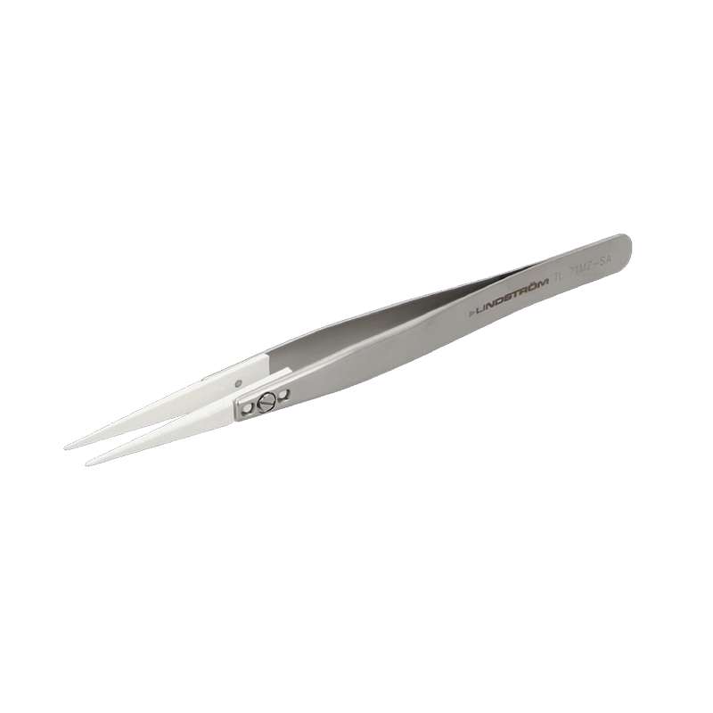 Ceramic Precision Tweezers for Electronics Type 71MZ, ESD Safe, Beveled Tips