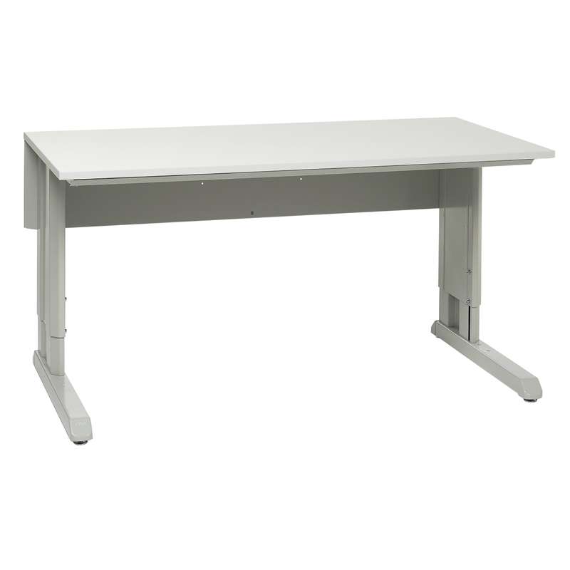 Concept™ Series Non-ESD Manual Work Table Frame With Grey Laminate Work Surface 30"D x 60"W