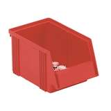 Polypropylene Treston® Stacking Bin, 9.84"D x 5.86"W X5.11"H, Red, Case of 30 Bins redirect to product page