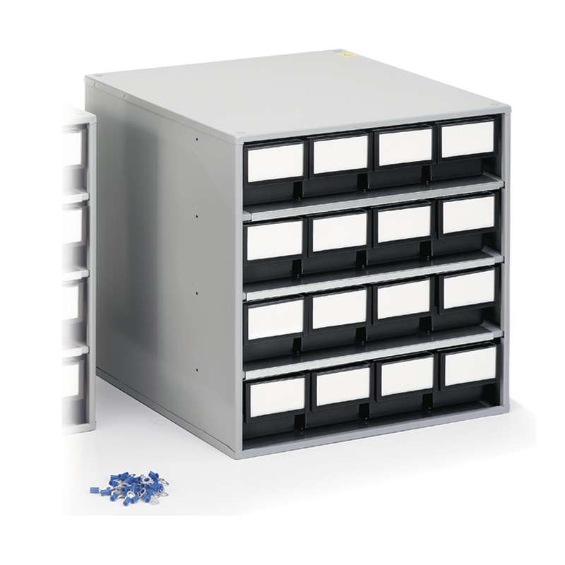 ESD-Safe Treston® Storage Cabinet, 16 Drawer, 15.74"D x 15.74"W x 15.55"H