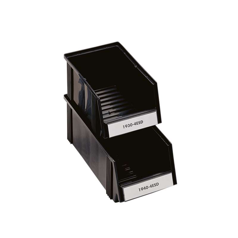 ESD-Safe Polypropylene Treston® Stacking Bin, 15.74"D x 7.32"W x 6.14"H, Case of 24 Bins