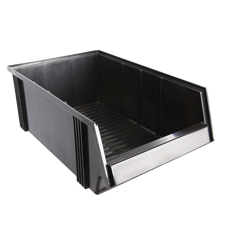 ESD-Safe Polypropylene Treston® Large Stacking Bin, 19.69"D x 12.20"W x 7.17"H, Case of 8 Bins