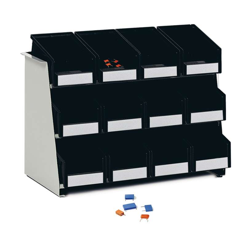 ESD-Safe Polypropylene TrestonĀ® Component Rack, 7.87"D x 17.91"W x 11.42"H