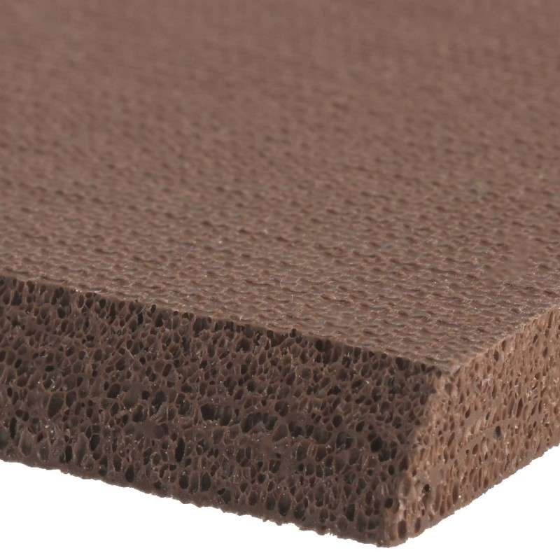 NORSEAL R-10480M Silicone Sponge Rubber Pad, 36 in x 36 in x 0.125 in, Brown