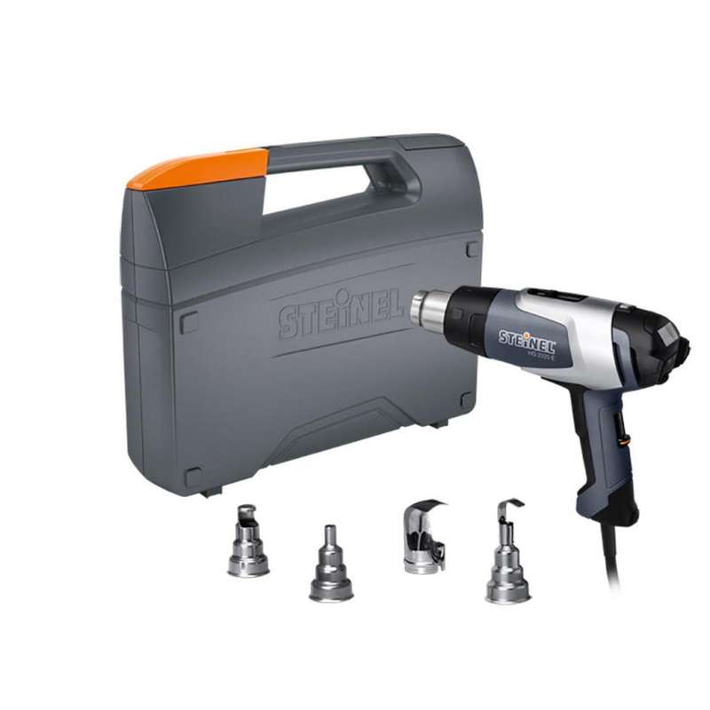 Steinel Heat Gun Kit, HG2320E, Reflector & Reduction Nozzles, HD Case, Adjustable Temp. Settings, 120 to 1200F, Corded