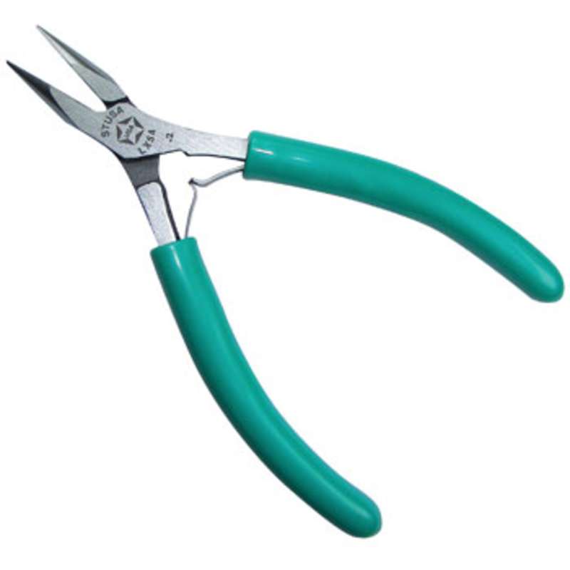 Long Nose Thin Head Fine Point ESD Plier with Serrated Jaw, 5.25"