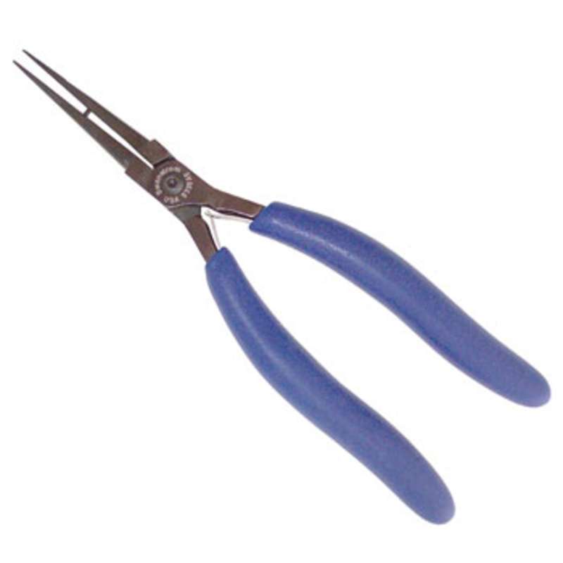 Needle Nose X-Long Head ESD Plier with X-Long Smooth Jaw and Ergo Handle, 7.35"