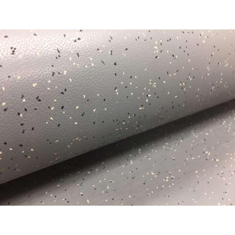 ESD-Safe Rubber Floor Mat Roll,  4 x 32 ft,  0.08” Thick, Grey Speckled