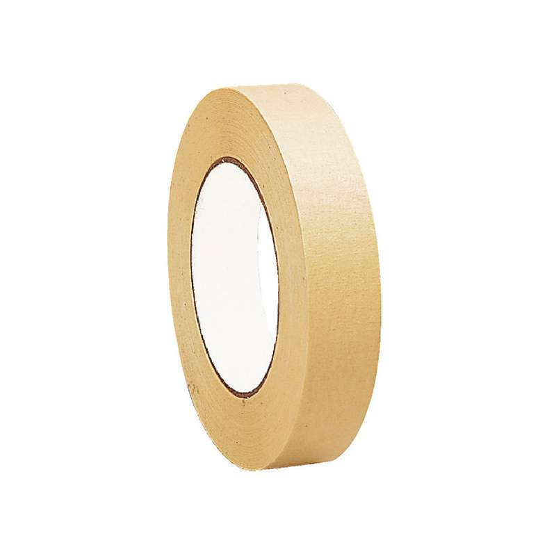 Masking Tape, 1/2" x 60 Yds, 3" Core, 7.5 mil, Tan
