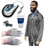 ESD Safe Personal Grounding Kit with Jacket, Black, 2X-Large redirect to product page