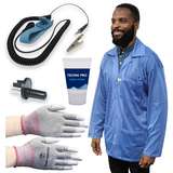 ESD Safe Personal Grounding Kit with Jacket, Blue, 2X-Large redirect to product page