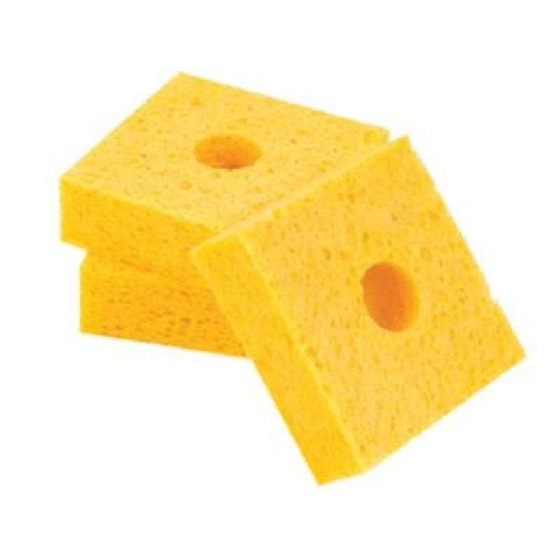Solder Tip Cleaning Sponge with Center Hole, 2-11/16 x 2-11/16 x 1", 10 per Pac