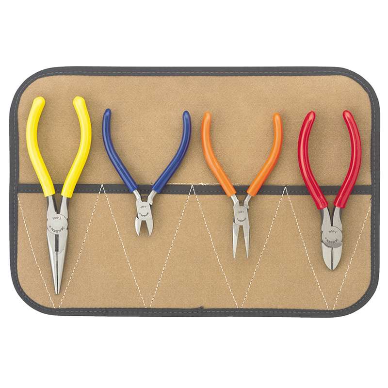 Pliers Kit in Roll Pouch, 4pc.