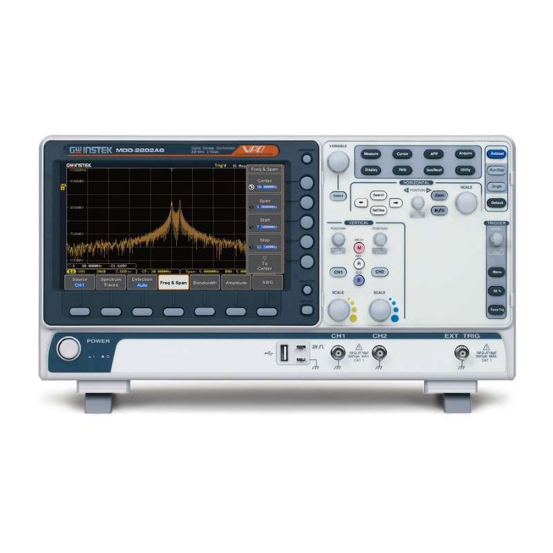200 MHz, 2-channel, DSO, Spectrum analyzer, dual channel 25MHz AWG