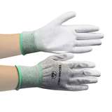 Gloves, Knit, ESD Safe, Palm Coated, Polyurethane, Medium redirect to product page