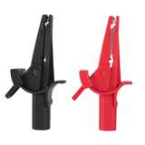 Large Alligator Clips for Banana Plug, Black and Red, 4mm, CAT III 1000V, CAT IV 600V, 10A redirect to product page