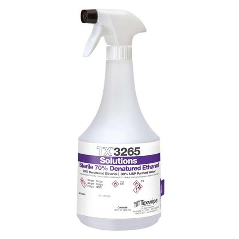 Sterile 70% Denatured Ethanol, 32 oz. Trigger-Spray, 12 Bottles per Case