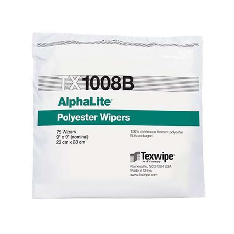 AlphaLite® Dry Cleanroom Wiipers Bulk Pack, 9" x 9", 150 Wipers per Bag, 10 Bags per Case