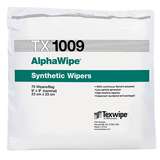 AlphaWipe® Dry Cleanroom Wipers, Non-Sterile, 9" x 9", 150 per Bag, 10 Bags per Case redirect to product page