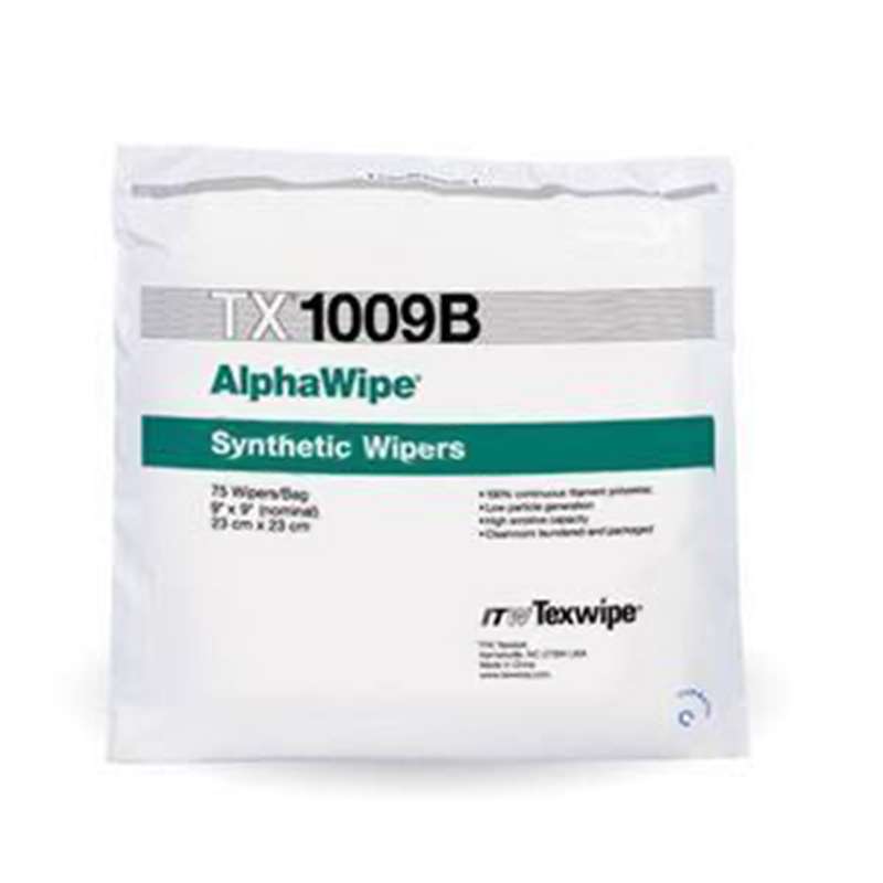 Alphawipe® Dry Cleanroom Wipers, Non-Sterile, 9" x 9", 150 per Bag, 10 Bags per Case