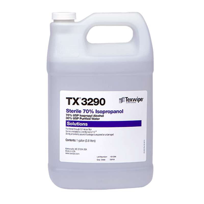 Sterile 70% Cleanroom USP-Grade Isopropanol Alcohol, 1 Gallon Bottle, 4 Bottles per Case