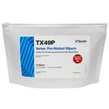 Vertex® Cleanroom Polyester High-Sorption Wipes Pre-Saturated with 70% IPA, 9 x 9", 75 per Bag, 4 Bags per Case redirect to product page