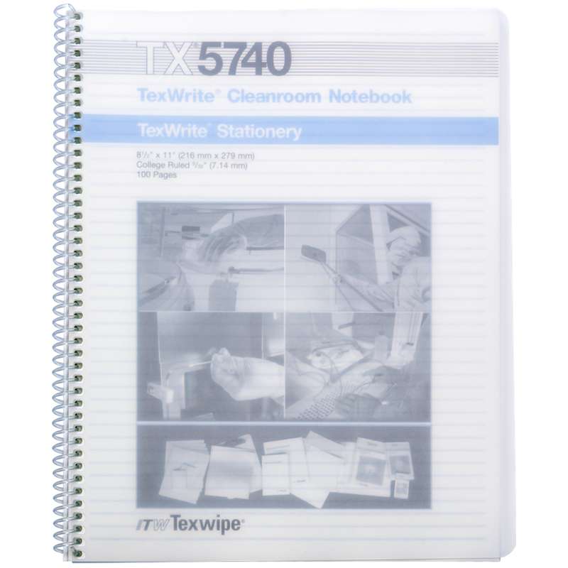 TexWrite® Cleanroom Spiral Notebook, 8.5" x 11", 10 per Case
