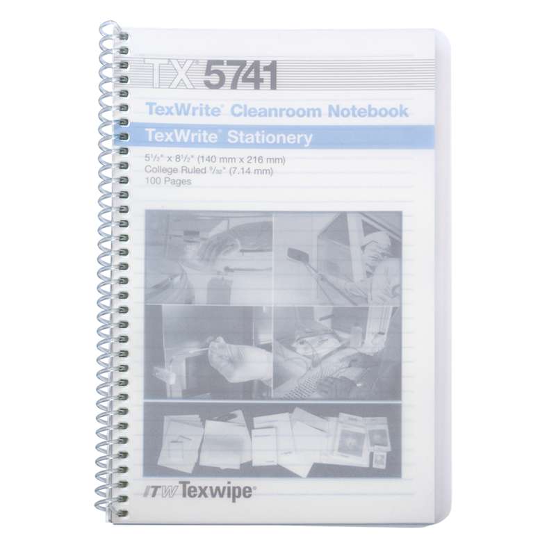 TexWrite® Cleanroom Spiral Notebook, 5.5" x 8.5", 10 per Case