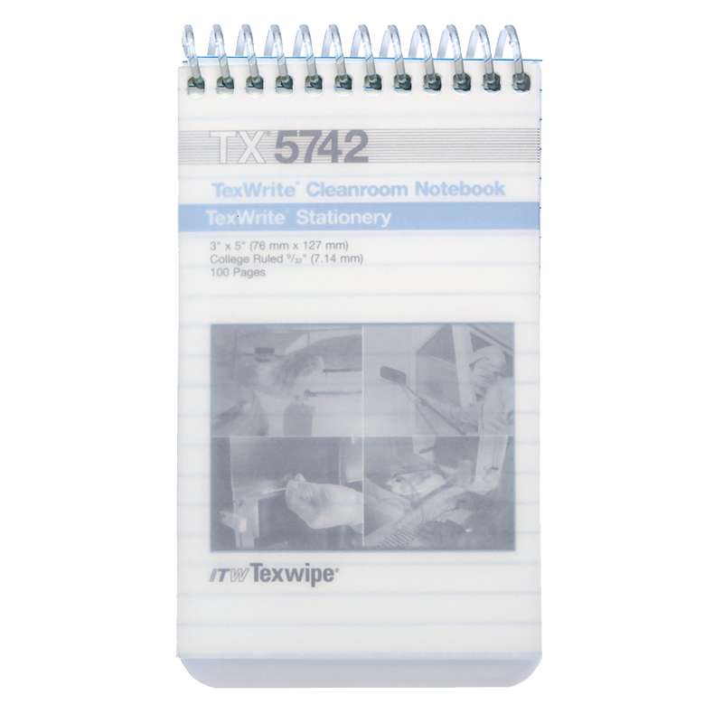 TexWrite® Cleanroom Spiral Notebook, 3" x 5", 20 per Case