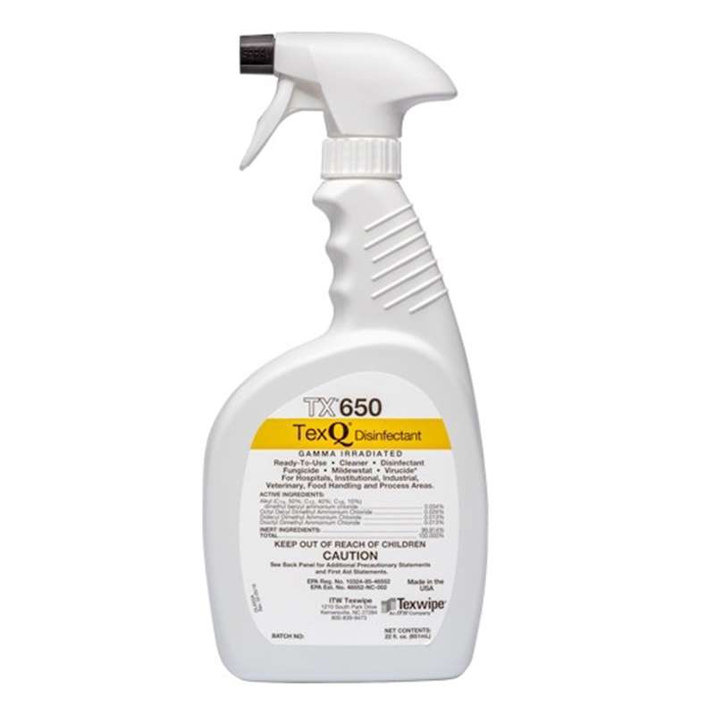 TexQ® Disinfectant Ready-to-Use (RTU) in Spray Bottle, 22 oz. Trigger Spray, 12 per Case