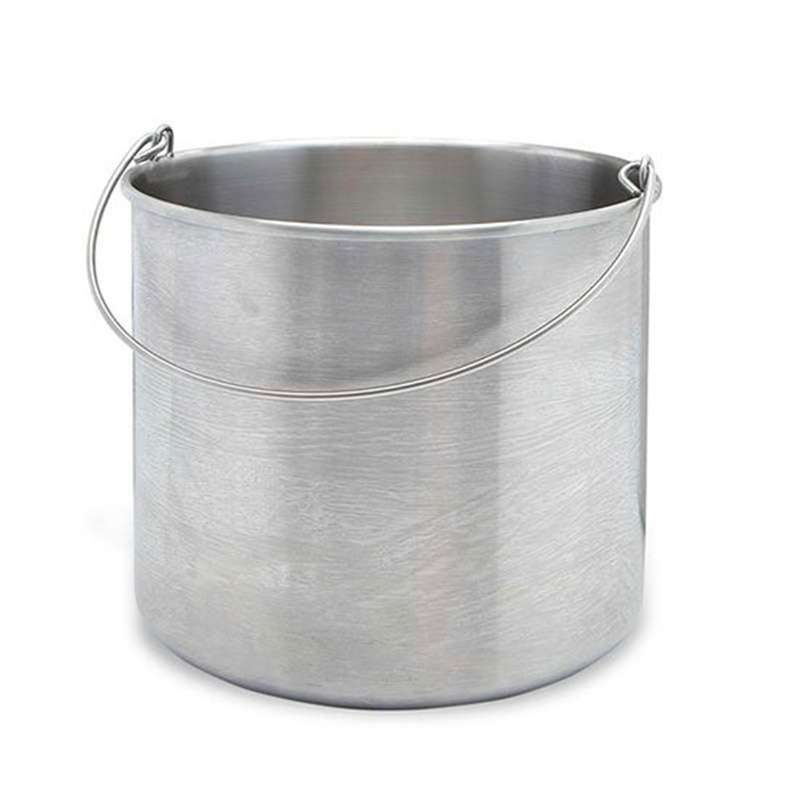 BetaMopĀ® 100% 304 Stainless Steel Seamless Round Bucket, 8-Gallon Capacity