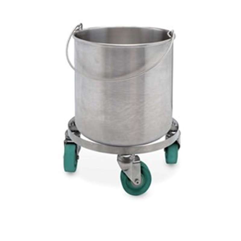BetaMopĀ® Stainless Steel Bucket with Casters, 10 Gallon