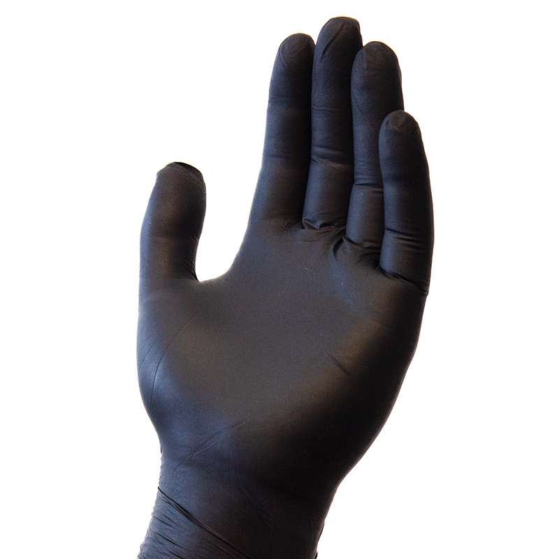 Powder Free Light-Weight Nitrile Gloves, Black, X-Large, 4 mil, 100/Box, 10 Box/Case