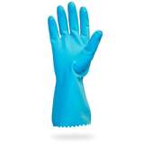 Blue Flock Lined Latex Gloves, Large, 18mil, 1 Pair/Bag, 10 Dozen/Case redirect to product page
