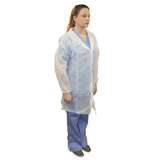 PolyLite® Labcoat with Snap Front, No Pockets, Long Sleeve, and Elastic Wrists, White, Size 2X-Large, 30 per Case redirect to product page