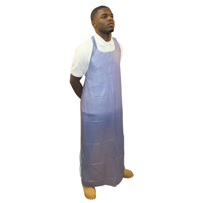 Die Cut Vinyl Apron, 6 Mil, Blue, 35 x 50in, 72 per Case