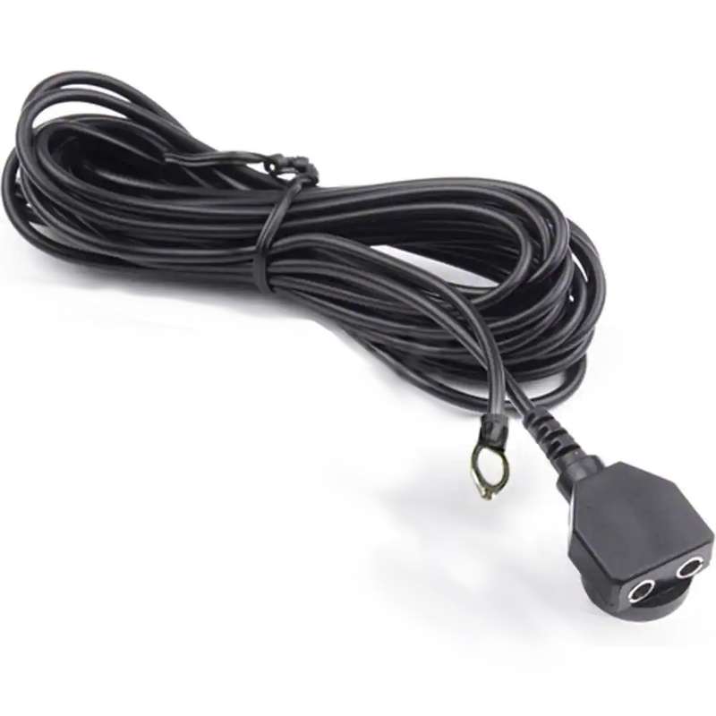 Dual Common Point Ground Cord with 3/8" Male Snap Stud and 1 Meg Ohm Resistor, 15' Long